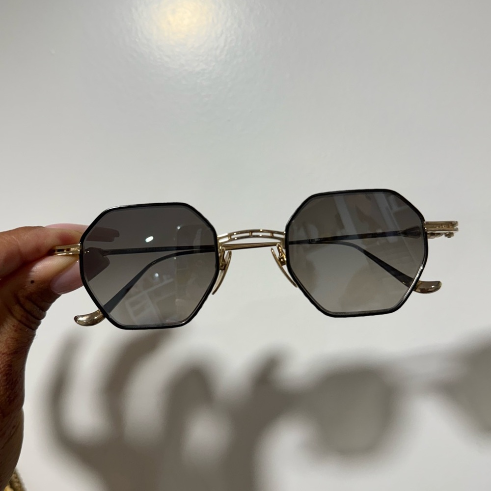Chrome Hearts Gold and Black Sunglasses